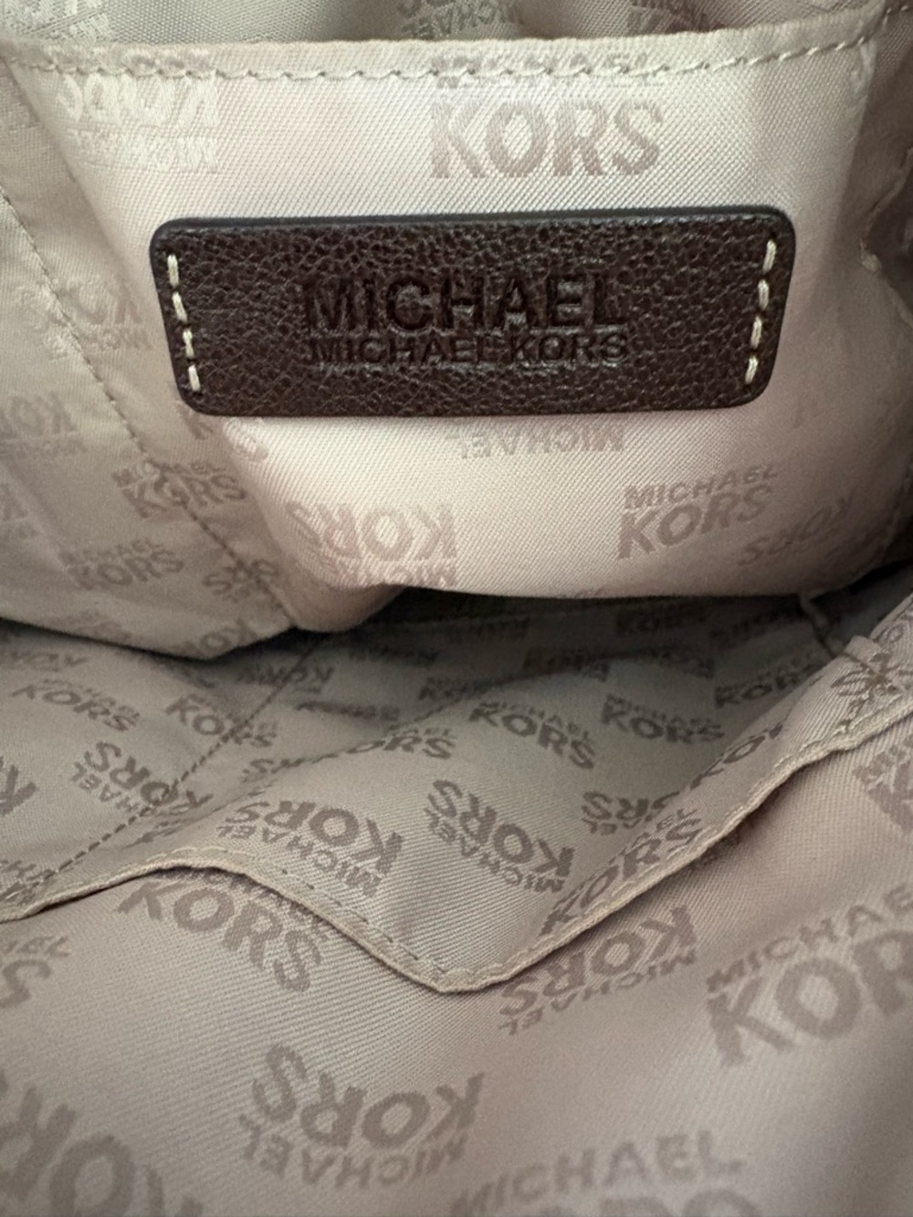 🤎🤎MICHAEL KORS JET SET TEXTURED BROWN LEATHER TOTE/SHOULDER BAGl🤎🤎 - Picture 6 of 7